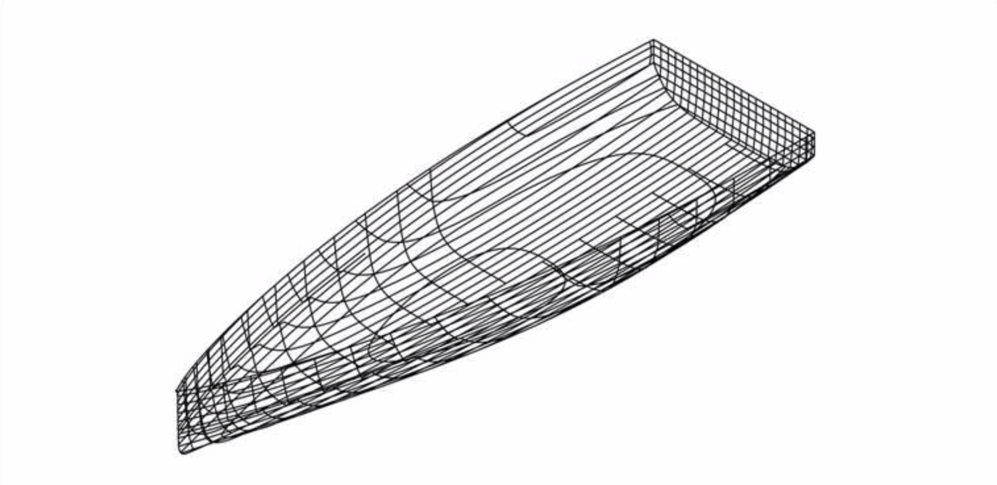Plano de formas — velero