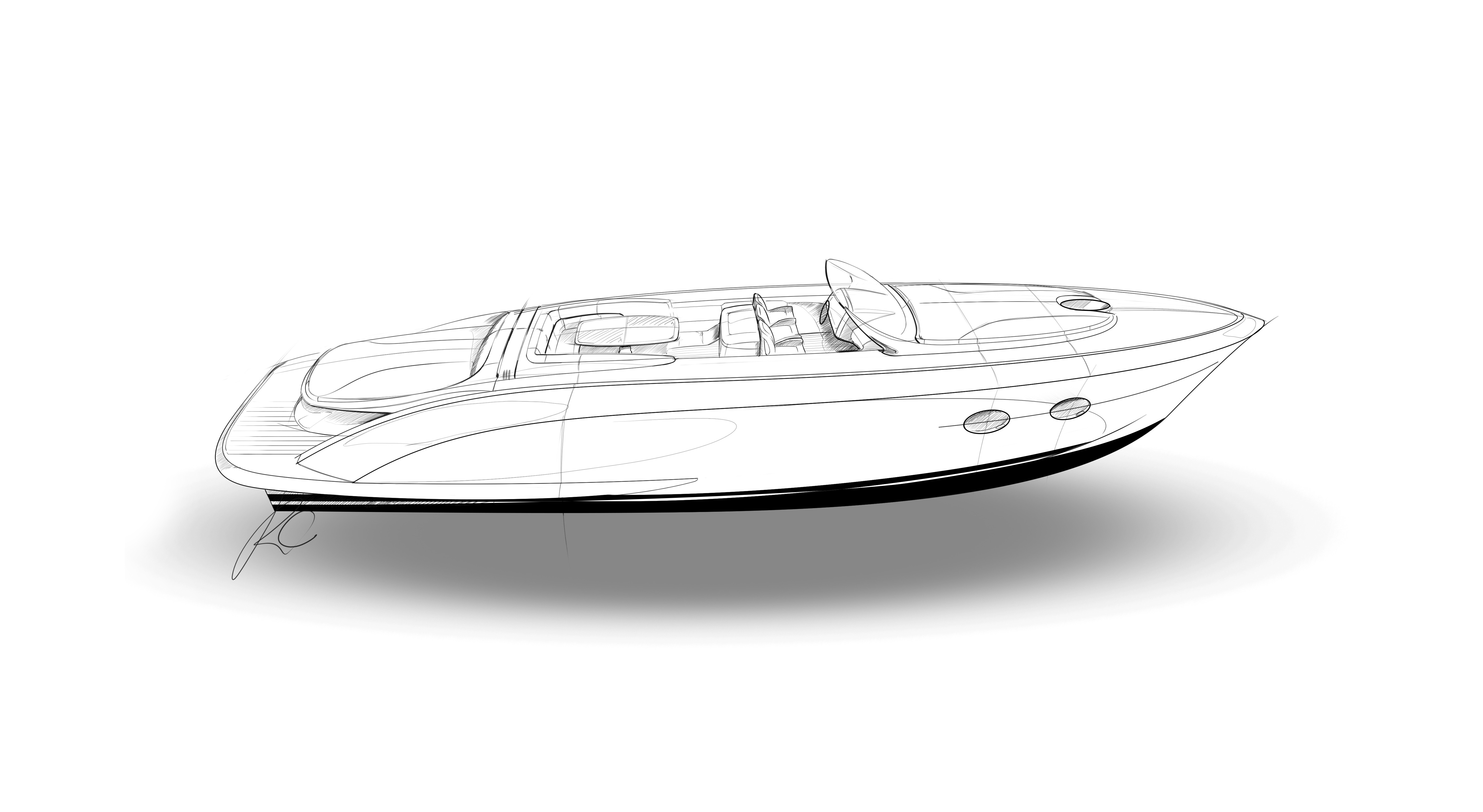 Perfil de superyate — diseño exterior